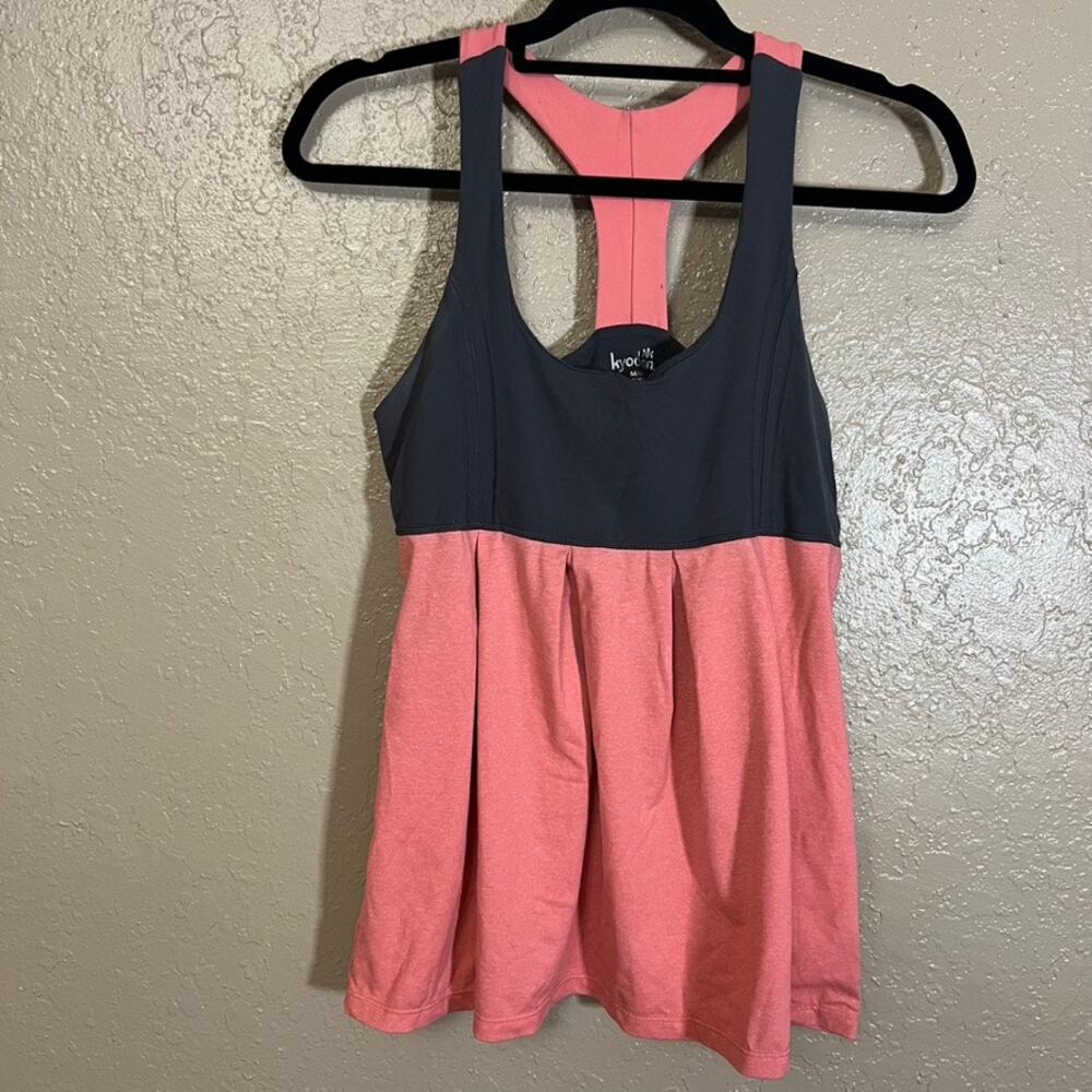 Kyodan racerback tank top gray pink medium